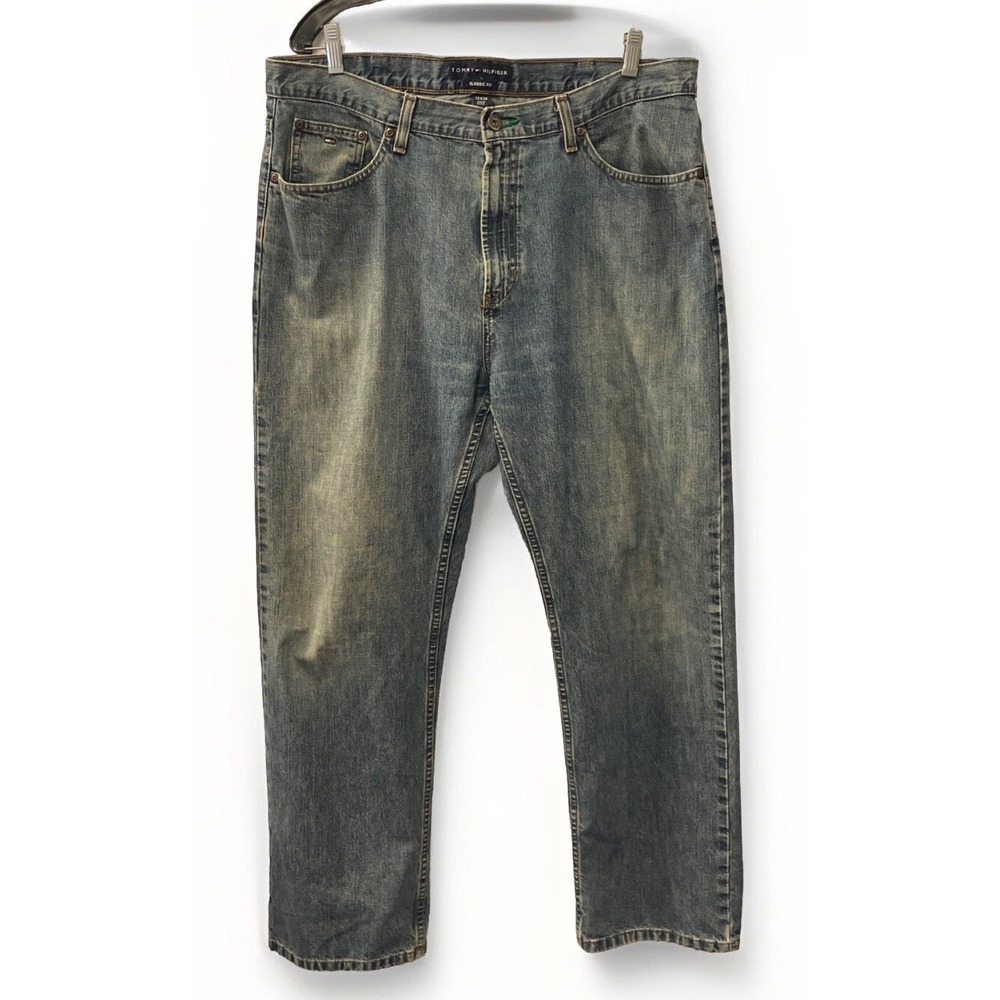 Tommy Hilfiger Men's Bootcut Jeans - Faded Blue with Light Wash